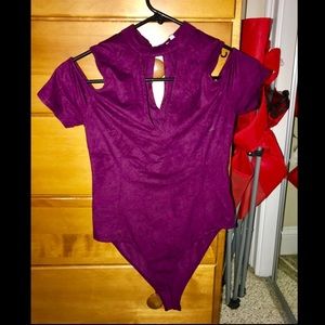 ๐ Purple Velvet Bodysuit ๐